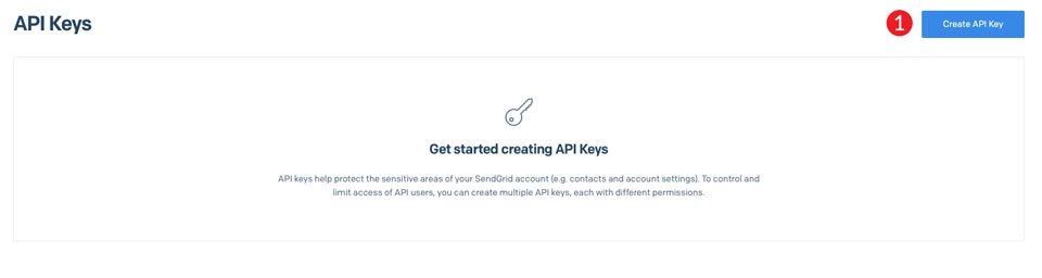 Crea la chiave API SendGrid