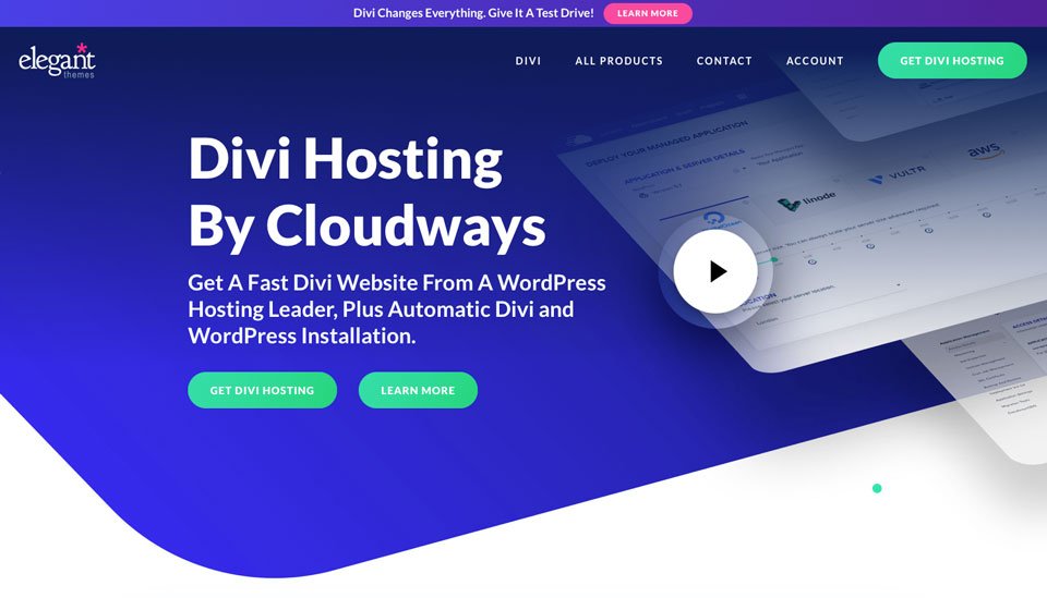 Divi Hosting di Cloudways