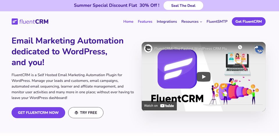 FluentCRM per campagne di email marketing in Cloudways