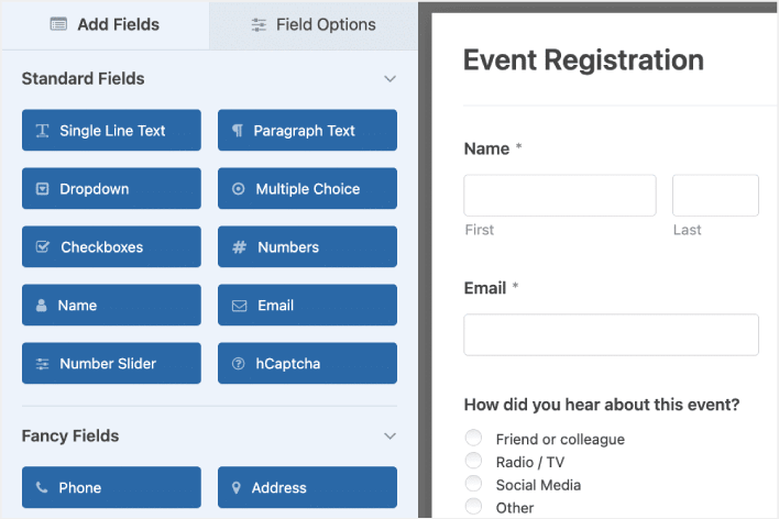 Editor de formulare WPForms