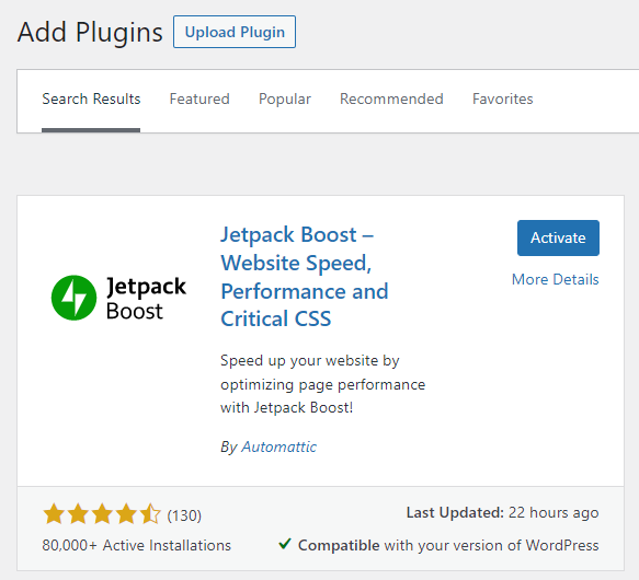 WordPress 存储库中的 Jetpack Boost 插件