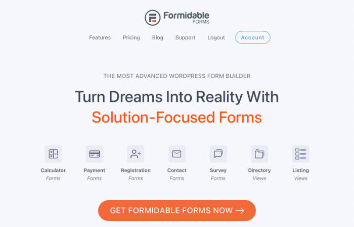 Formidable Forms 是一個多功能插件，可以提升您的在線商店