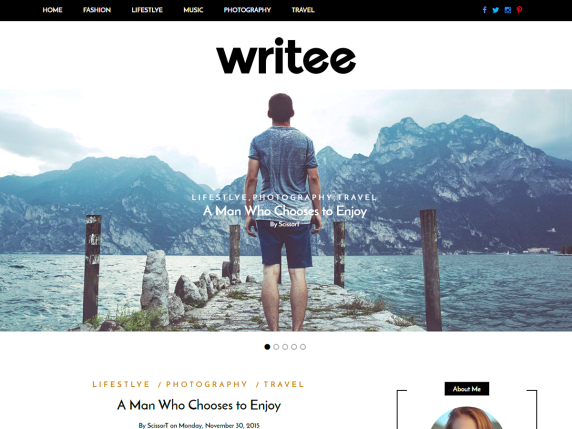 Writee - Tema Blog WordPress Gratis