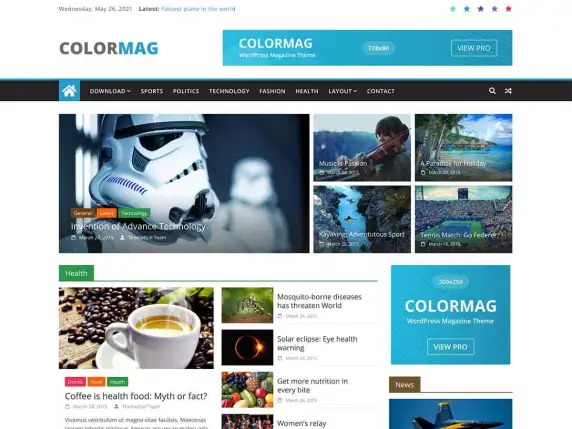 ColorMag - Tema WordPress Gaya Majalah