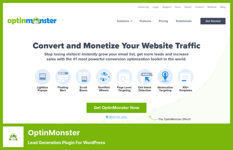 Plugin OptinMonster - Plugin Generasi Prospek Untuk WordPress