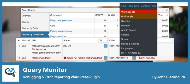 Plugin Query Monitor - Debugging & Error Reporting Plugin WordPress