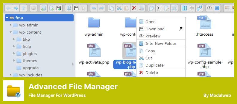 Plugin Manajer File Tingkat Lanjut - Manajer File untuk WordPress