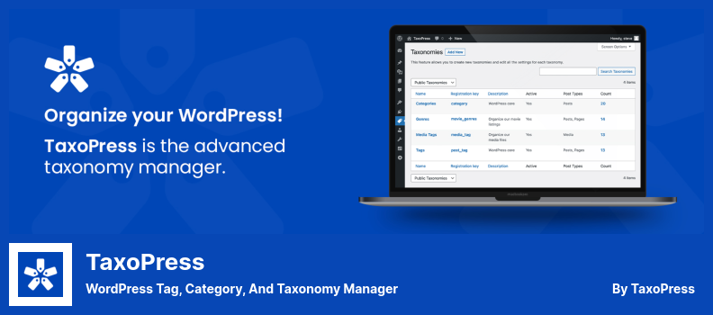 Plugin TaxoPress - Tag WordPress, Kategori, dan Manajer Taksonomi