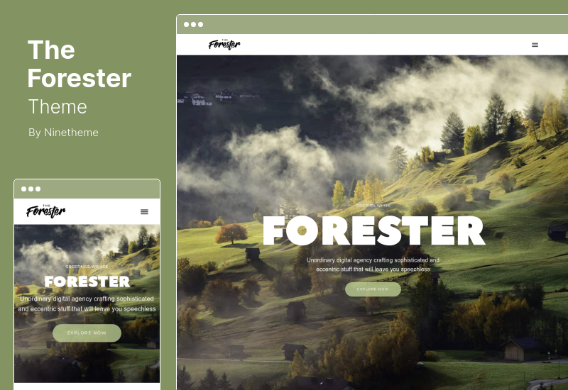 The Forester Theme - Tema de WordPress para portafolio creativo de Elementor