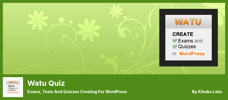 Complemento Watu Quiz: creación de exámenes, pruebas y cuestionarios para WordPress