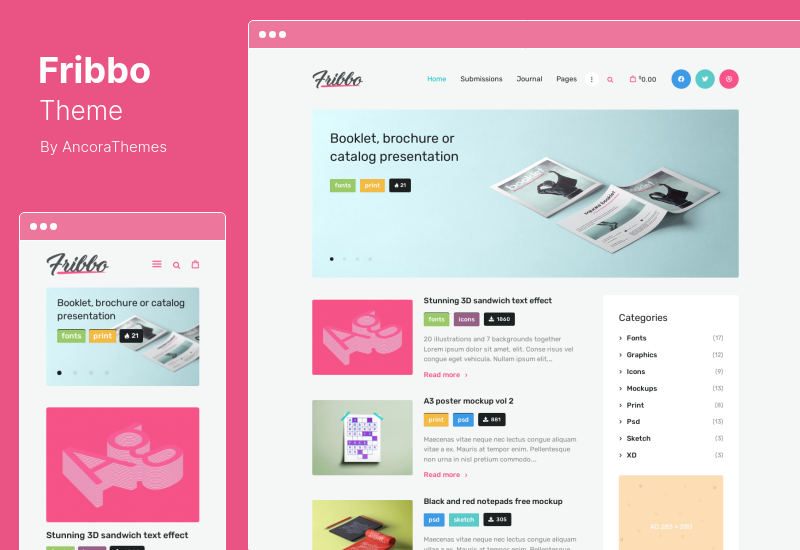 Fribbo Theme - Freebies Blog Tema WordPress