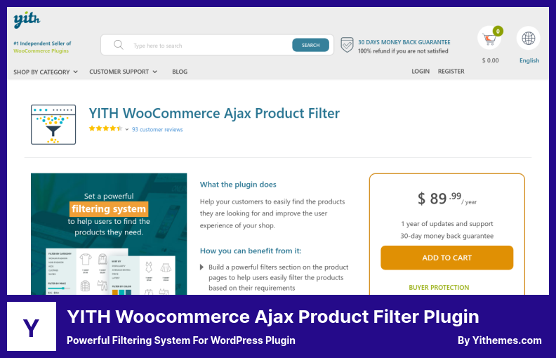 YITH Woocommerce Ajax Product Filter Plugin - Potente sistema de filtrado para el complemento de WordPress