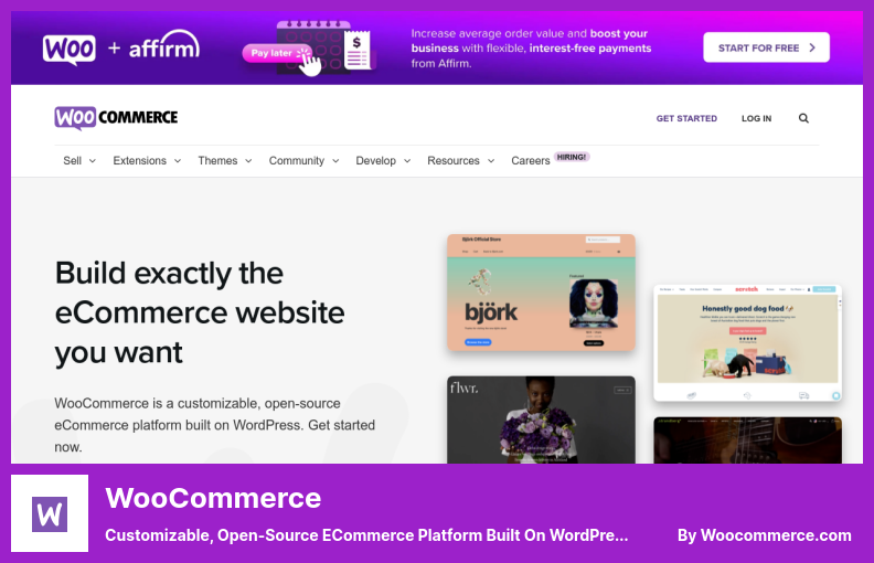 Complemento WooCommerce: plataforma de comercio electrónico de código abierto y personalizable basada en el complemento de WordPress