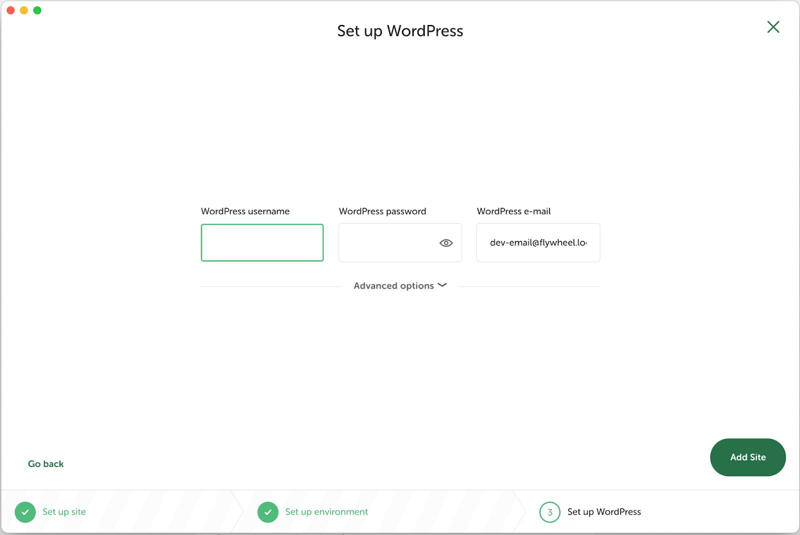 Configuración de una cuenta de WordPress