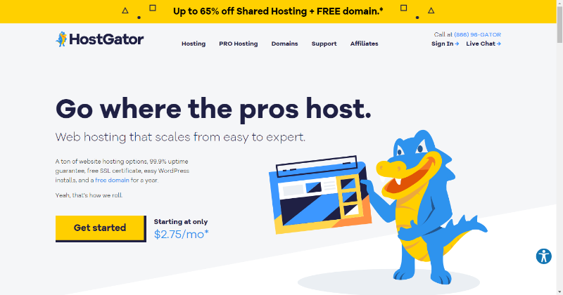 tangkapan layar hostgator