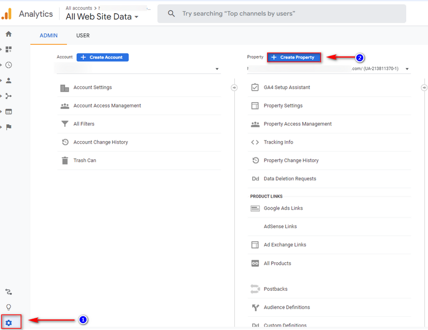 настроить woocommerce с помощью google analytics — создать свойство