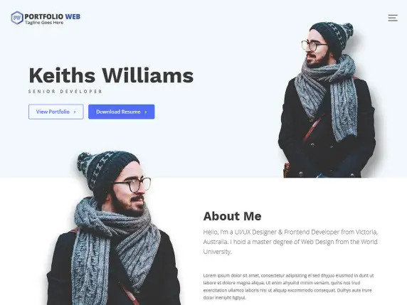 Portfolio Web - Tema gratuito de WordPress