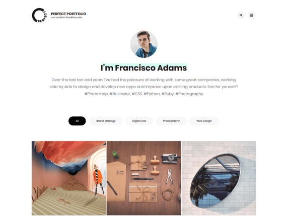 Perfect Portfolio - Tema gratuito de WordPress