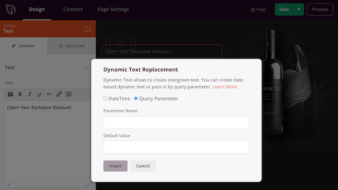 SeedProd's query parameter settings