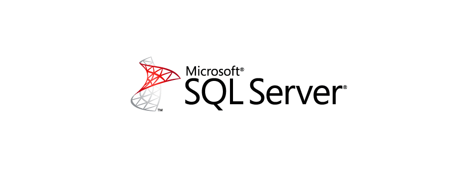 SQL Server 徽标,在风格化的灰色和 Microsoft 深红色动态网格符号旁边显示文本。