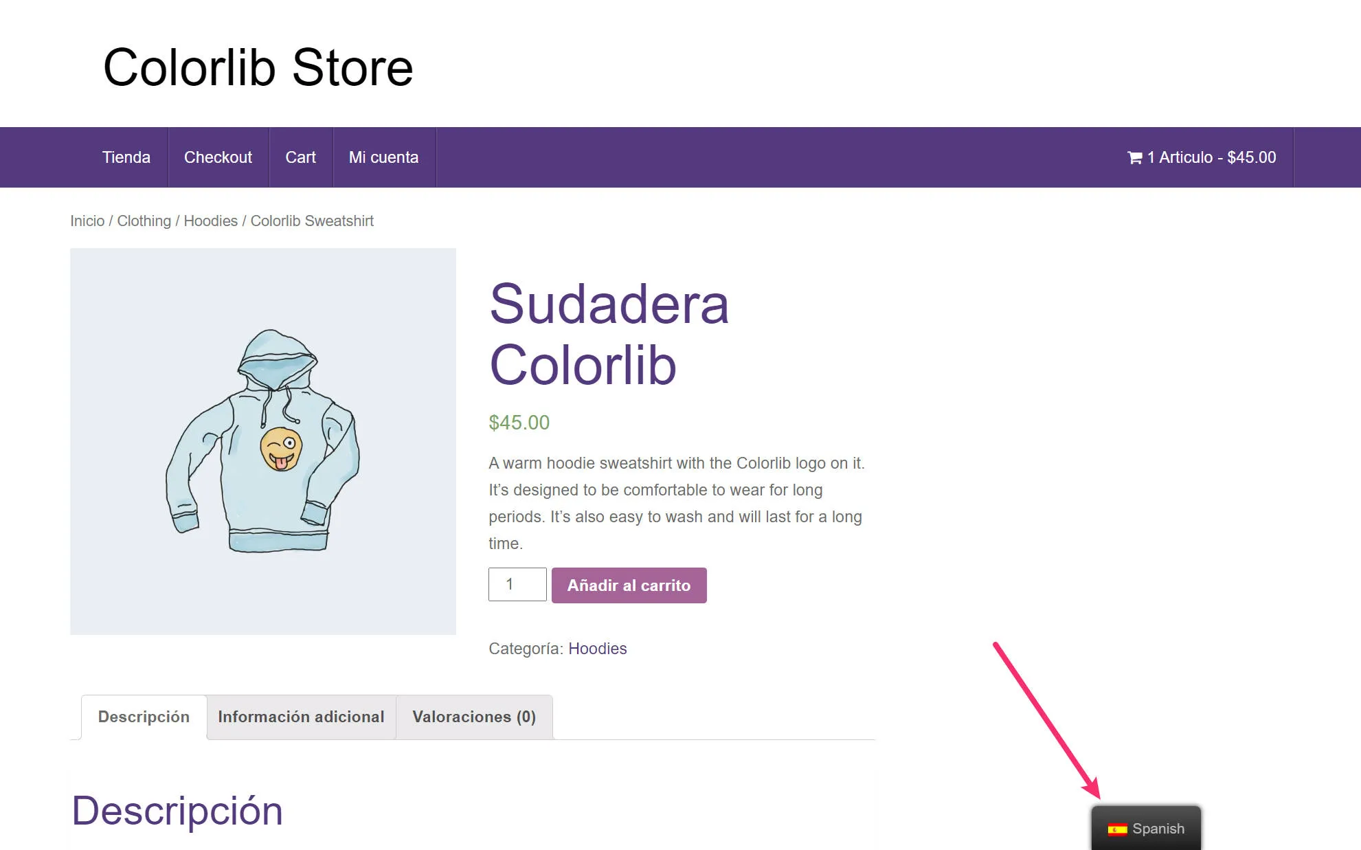 ตัวสลับภาษา Woocommerce โดยใช้ TranslatePress