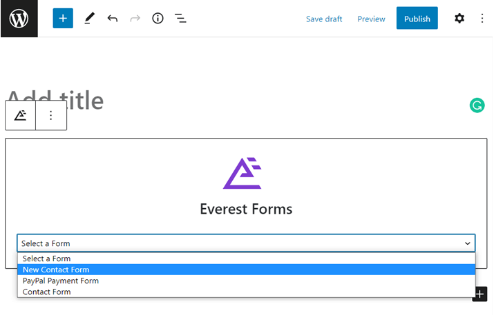 Yeni İletişim Formu Seçin