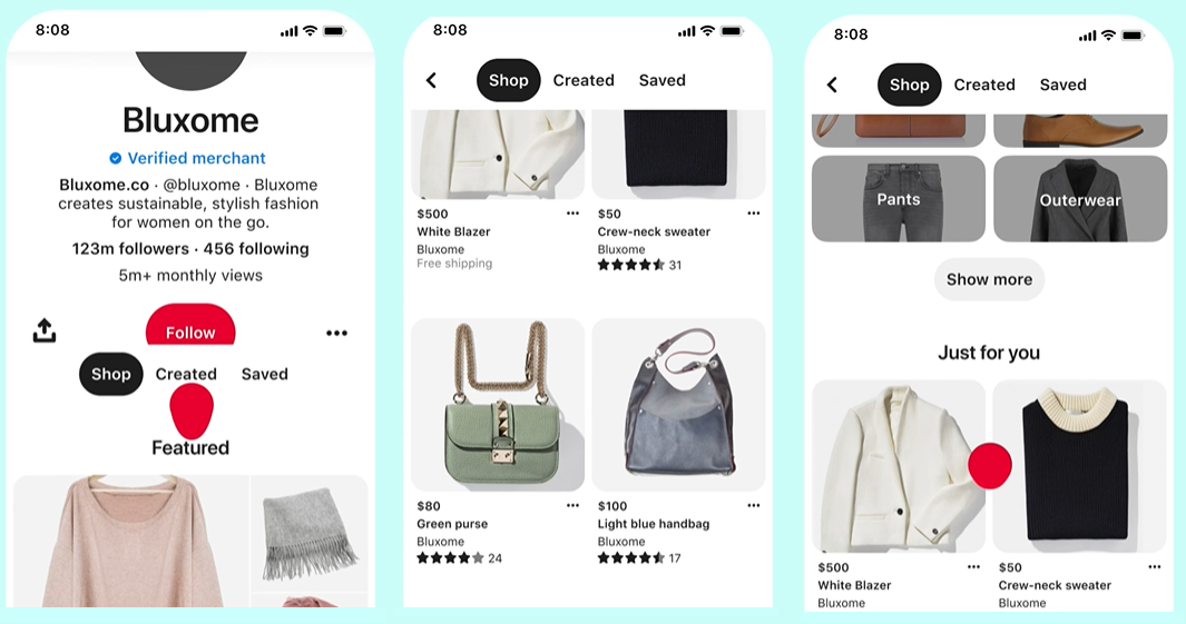 O Pinterest Shop ajuda pequenas empresas a alcançar seu público-alvo facilmente.