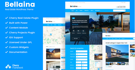 bellaina - Tema premium de WordPress para bienes raíces