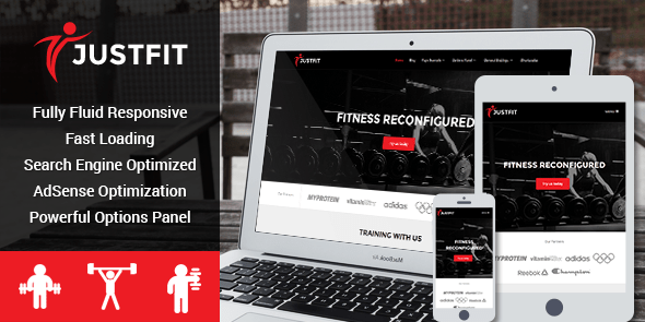 Tema WordPress reattivo creato per gli appassionati di fitness, esercizio fisico e salute