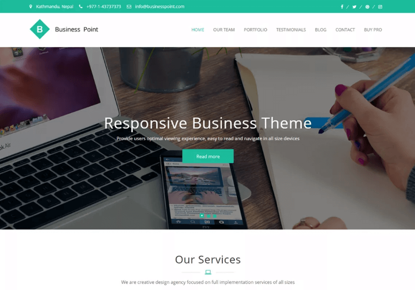 BusinessPoint Kostenloses WordPress-Theme