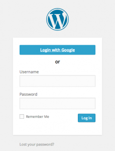 Login page