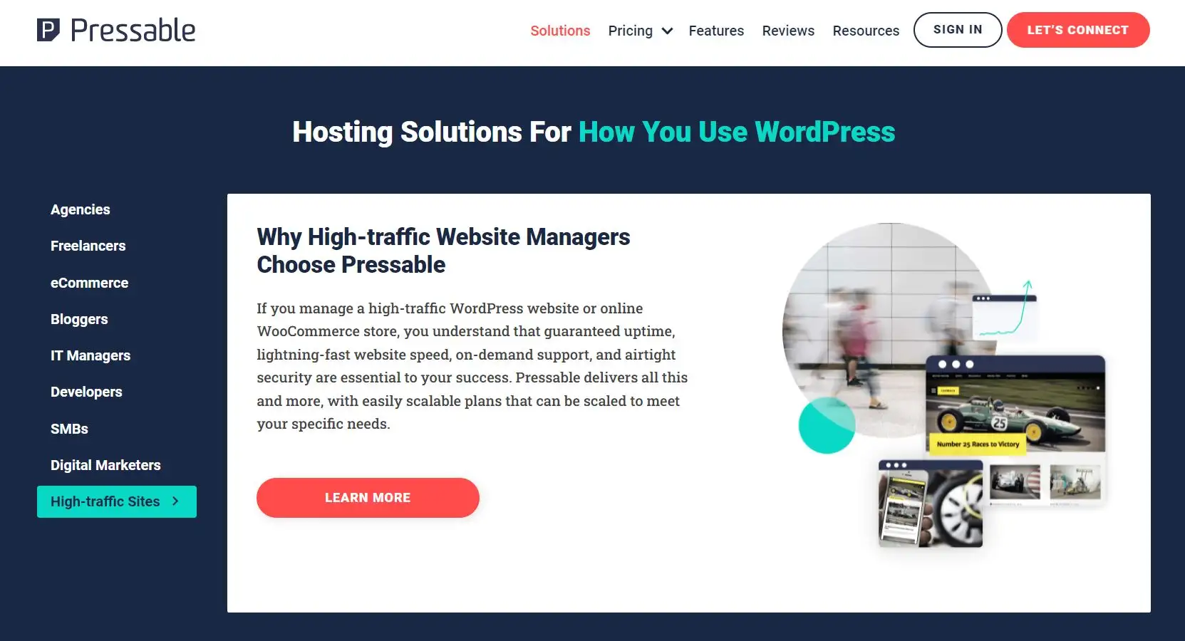 โฮสติ้ง WordPress ระดับองค์กรของ Pressable