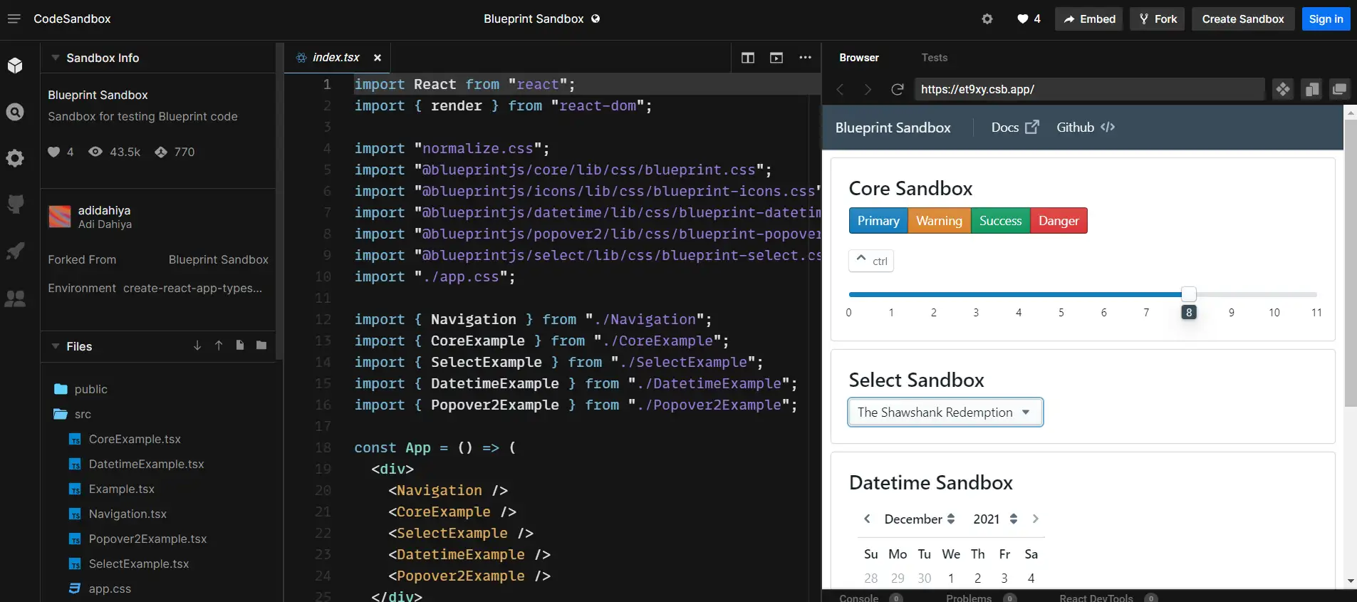 Blueprint UI, WordPress için en iyi React UI çerçevelerinden biridir.