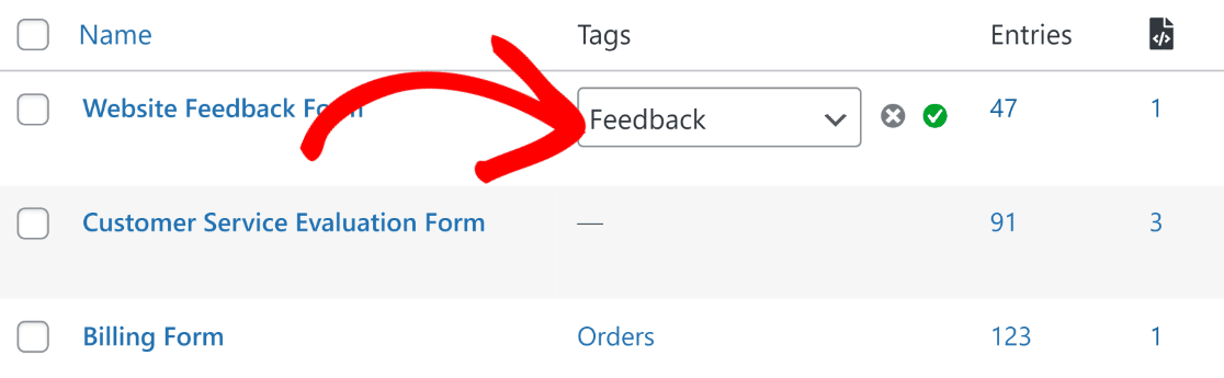 create new form tag