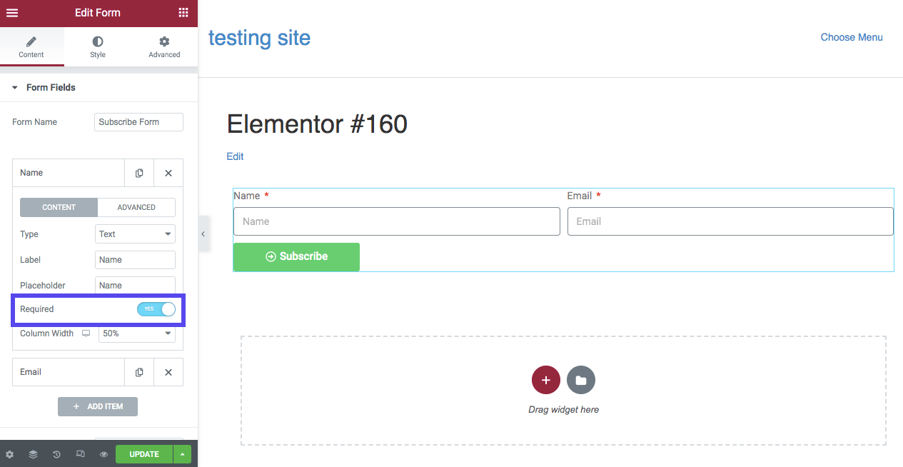 Haga clic en los elementos apropiados