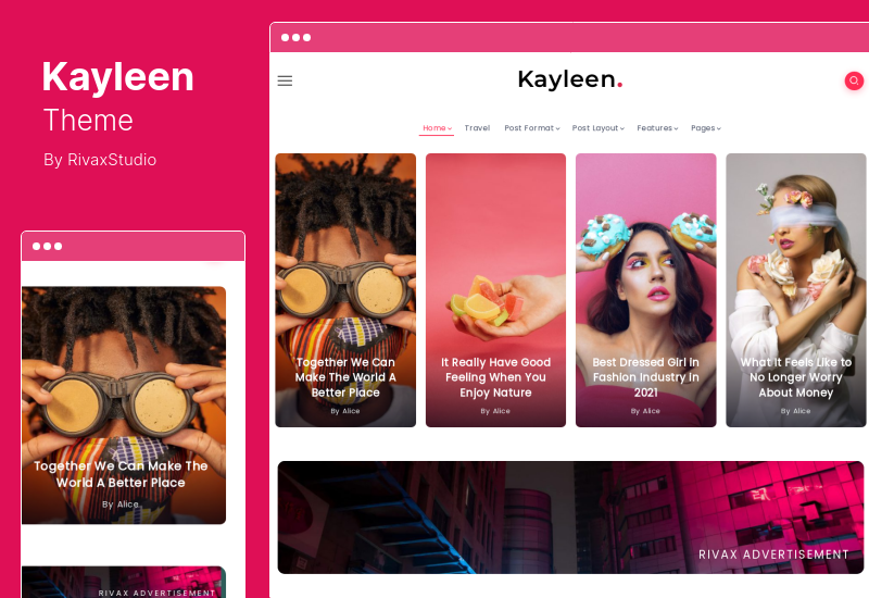 Kayleen Theme - WordPress-Theme für Blogs und Zeitschriften