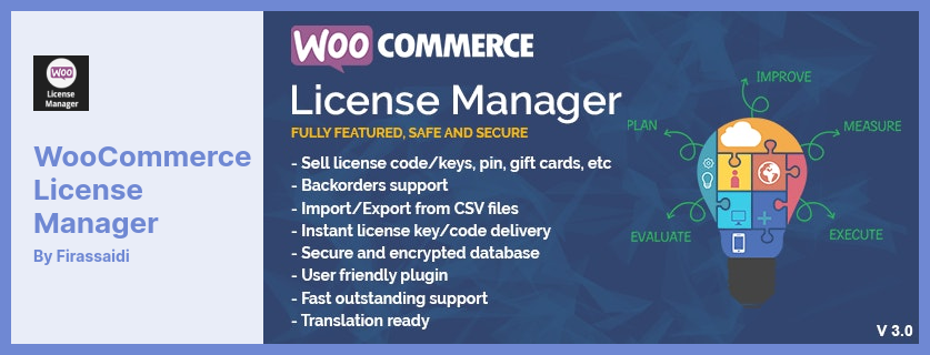 Plugin WooCommerce License Manager - Chaves de licença, códigos PIN, Plugin de venda de vale-presente para WordPress