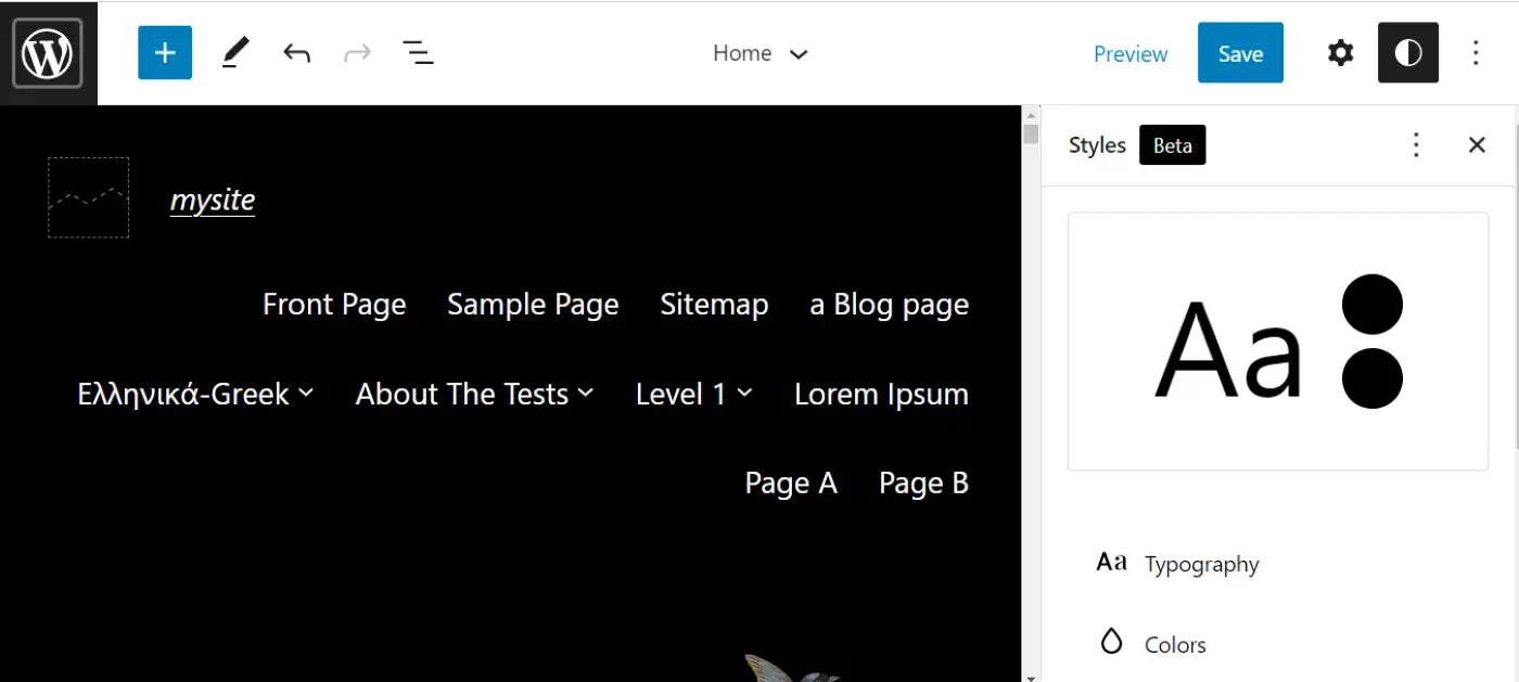 การใช้ Global Styles กับธีมบล็อก WordPress