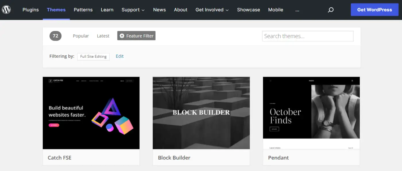 Tema blok WordPress.