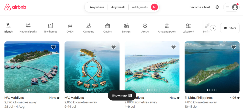 airbnb ss Zalety UI Designer