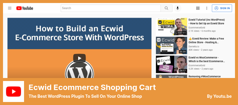 Plugin de carrinho de compras Ecwid Ecommerce - O melhor plugin WordPress para vender em sua loja online