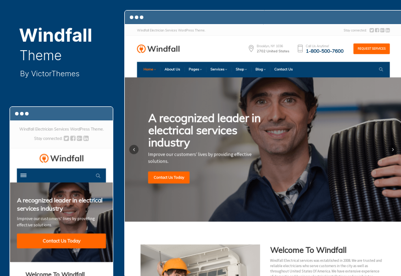 Windfall Theme - Тема WordPress для электриков