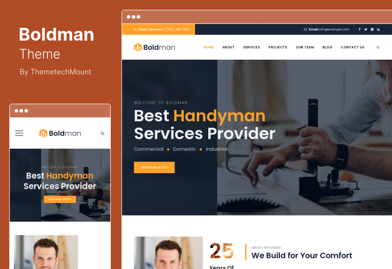 Tema Boldman - Tema WordPress de Serviços de Renovação Handyman