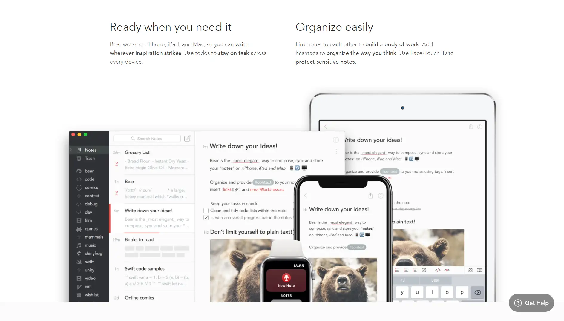 migliori app per prendere appunti - Bear