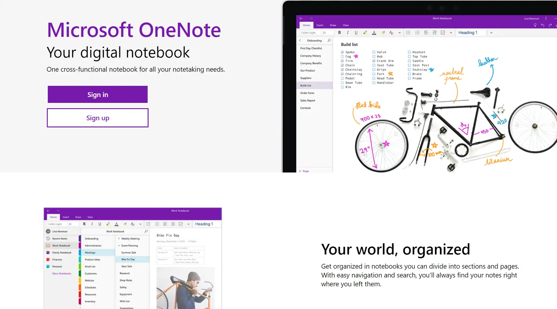 meilleures applications de prise de notes - Microsoft OneNote