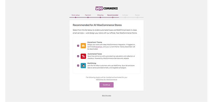 WooCommerce ส่วนขยายที่แนะนำ