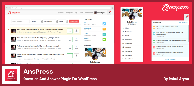 Plugin AnsPress - Plugin de perguntas e respostas para WordPress