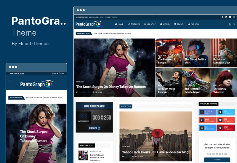 PantoGraph Teması - Gazete Dergisi WordPress Teması