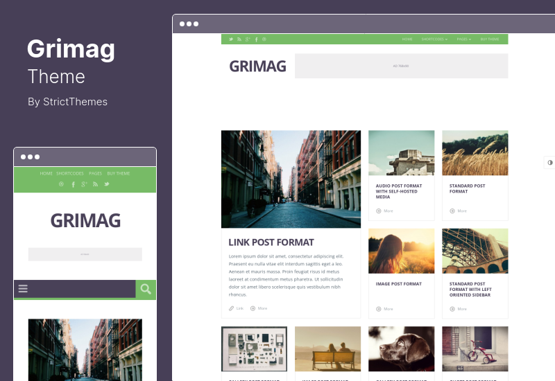 Grimag 主題 - 雜誌 WordPress 主題