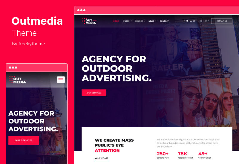 Outmedia Teması - Açıkhava Reklamcılığı ve Billboard Ajansı WordPress Teması